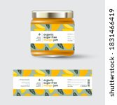 mango jam label and packaging.... | Shutterstock .eps vector #1831466419