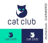cat club logo. pet s meal and... | Shutterstock .eps vector #2169683903