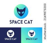 space cat logo. the head of a... | Shutterstock .eps vector #2169873203