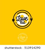 love eat logo. cafe or... | Shutterstock .eps vector #513914290