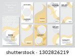 09 slides abstract unique... | Shutterstock .eps vector #1302826219