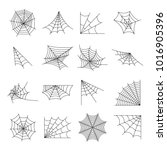 Web Spider Cobweb Icons Set....