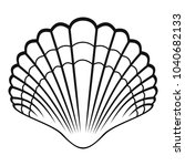 big sea shell icon. simple... | Shutterstock .eps vector #1040682133