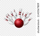 Bowling Strike Icon. Realistic...