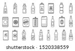 cold soda icons set. outline... | Shutterstock .eps vector #1520338559