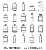 Industrial Gas Cylinders Icons...