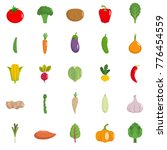 fresh vegetables icons set.... | Shutterstock .eps vector #776454559