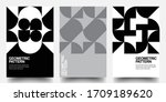 minimal geometric posters set.... | Shutterstock .eps vector #1709189620