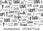 Hope Faith Love Hand Lettering...