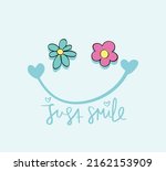 smile slogan text and cute... | Shutterstock .eps vector #2162153909