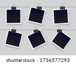 blank instant photo frame set... | Shutterstock .eps vector #1736577293