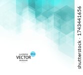 light blue vector pattern with... | Shutterstock .eps vector #1743441656