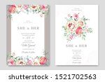 beautiful wedding card template ... | Shutterstock .eps vector #1521702563
