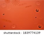 orange background for halloween.... | Shutterstock . vector #1839774139