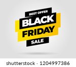 black friday sale inscription... | Shutterstock .eps vector #1204997386