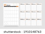 monthly calendar template for... | Shutterstock .eps vector #1910148763