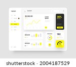 dashboard design in yellow... | Shutterstock .eps vector #2004187529
