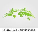 ecology.green cities help the... | Shutterstock .eps vector #1033156420