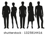 black silhouettes of women and... | Shutterstock .eps vector #1325814416