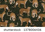 leopard seampless pattern.... | Shutterstock .eps vector #1378006436