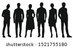 black silhouettes of women and... | Shutterstock .eps vector #1521755180