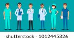 medical characters flat people. ... | Shutterstock .eps vector #1012445326