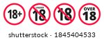 under 18 forbidden round icon... | Shutterstock .eps vector #1845404533