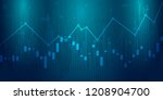 stock market graph .business... | Shutterstock .eps vector #1208904700