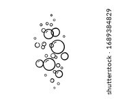 vector line bubbles of fizzy... | Shutterstock .eps vector #1689384829