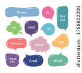 vector set of hand drawn color... | Shutterstock .eps vector #1788822200