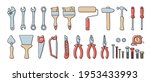construction tools vector set.... | Shutterstock .eps vector #1953433993