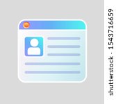 id card icon   user with... | Shutterstock . vector #1543716659