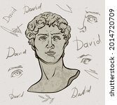underground bust of david in... | Shutterstock . vector #2014720709