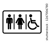 lavatory icon. rest room... | Shutterstock .eps vector #1267006780