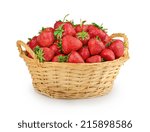 Strawberries in a basket isolated