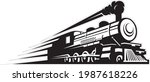 retro steam train locomotive... | Shutterstock .eps vector #1987618226