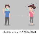 social distancing  people... | Shutterstock .eps vector #1676668393