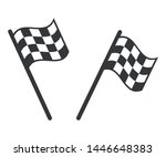 racing flag icons set. finish... | Shutterstock .eps vector #1446648383