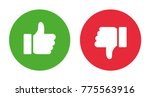 thumbs up and thumbs down.stock ... | Shutterstock .eps vector #775563916