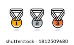 set collection of medal... | Shutterstock .eps vector #1812509680