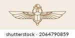 egyptian sacred scarab wall art ... | Shutterstock .eps vector #2064790859
