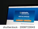 Small photo of Portland, OR, USA - July 15, 2021: The homepage of Aduhelm, Biogen's new Alzheimer's drug, is seen on a computer. Cleveland Clinic and Mount Sinai say they won't administer Aduhelm to patients.