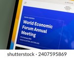 Small photo of Portland, OR, USA - Jan 2, 2024: Webpage of the World Economic Forum (WEF) Annual Meeting, which will be held on 15-19 January 2024 in Davos, Switzerland, is seen on the WEF's official website.