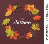 autumn background with folded... | Shutterstock .eps vector #1450331489