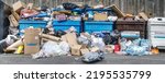 Small photo of Glasgow, Scotland, UK, August 28th 2022, Rubbish and waste increasing, uncollected due to workers strike