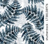 fern branch  indigo blue... | Shutterstock . vector #1738138976