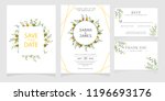 wedding invitation card... | Shutterstock .eps vector #1196693176
