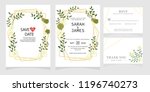 wedding invitation card... | Shutterstock .eps vector #1196740273