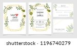 wedding invitation card... | Shutterstock .eps vector #1196740279