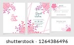 wedding invitation card... | Shutterstock .eps vector #1264386496